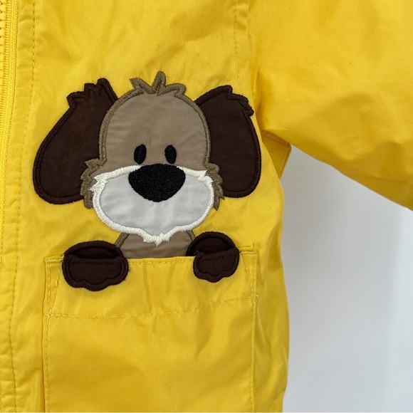 London Fog yellow raincoat with puppy dog - Picture 2 of 4